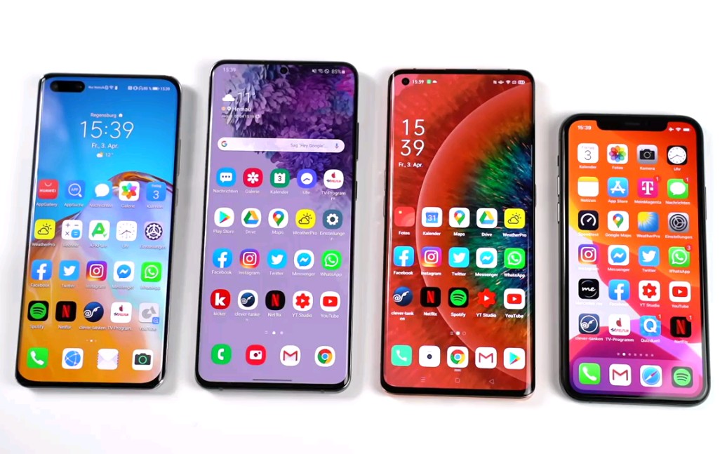 【搬运】四大旗舰终极跑分对比 华为P40 Pro/三星S20 Ultra/OPPO Find X2 Pro/ iPhone 11 Pro Max 跑分对比